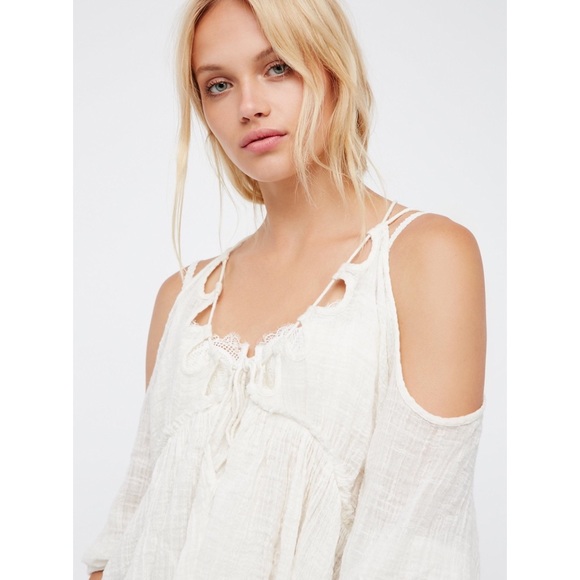 NWOT Free People One Monarch Gauze Top large - Picture 1 of 8